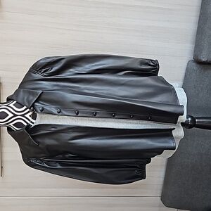 Zara Faux Leather Black Jacket